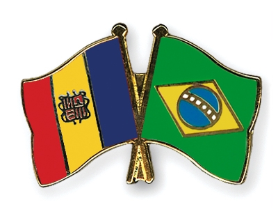 Fahnen Pins Andorra Brasilien