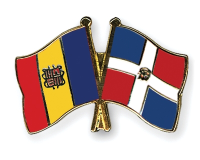 Fahnen Pins Andorra Dominikanische-Republik