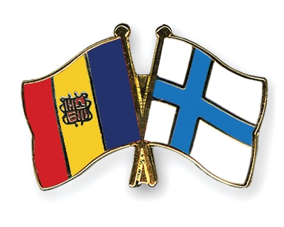 Fahnen Pins Andorra Finnland