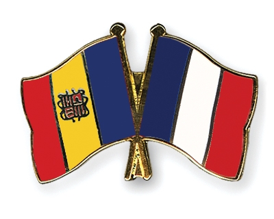 Fahnen Pins Andorra Frankreich