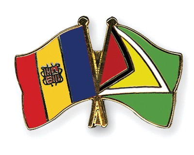 Fahnen Pins Andorra Guyana