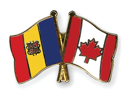 Fahnen Pins Andorra Kanada