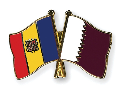 Fahnen Pins Andorra Katar