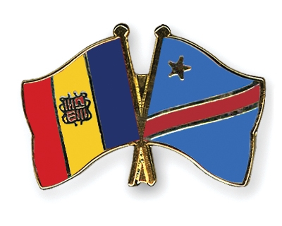 Fahnen Pins Andorra Kongo-Demokratische-Republik