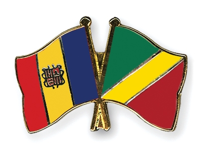 Fahnen Pins Andorra Kongo-Republik