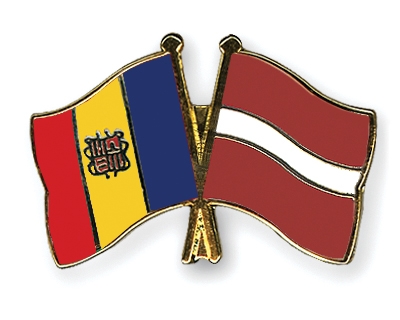 Fahnen Pins Andorra Lettland