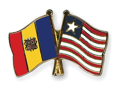 Fahnen Pins Andorra Liberia