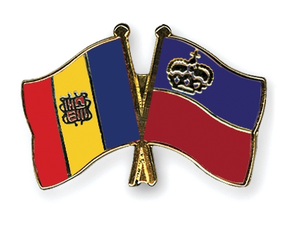Fahnen Pins Andorra Liechtenstein