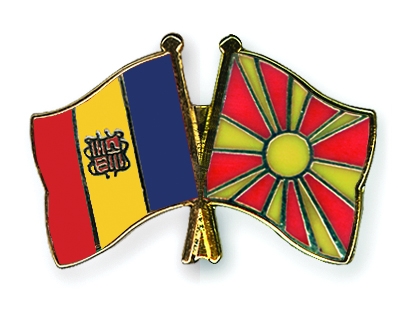 Fahnen Pins Andorra Mazedonien