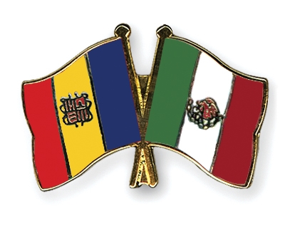 Fahnen Pins Andorra Mexiko