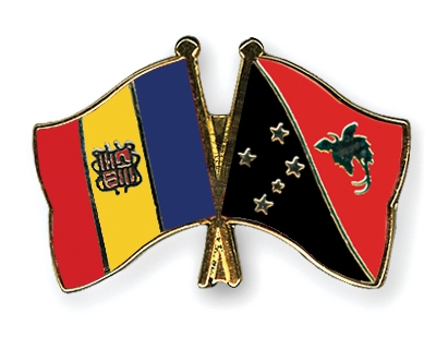 Fahnen Pins Andorra Papua-Neuguinea