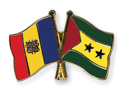 Fahnen Pins Andorra Sao-Tome-und-Principe