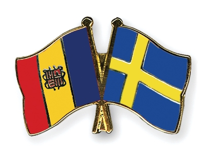 Fahnen Pins Andorra Schweden
