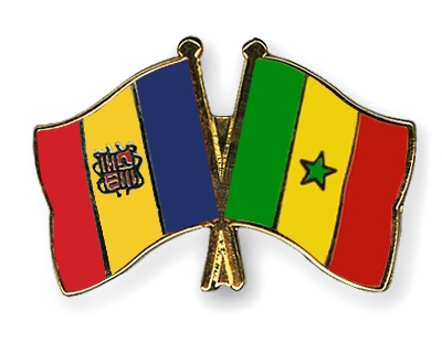 Fahnen Pins Andorra Senegal