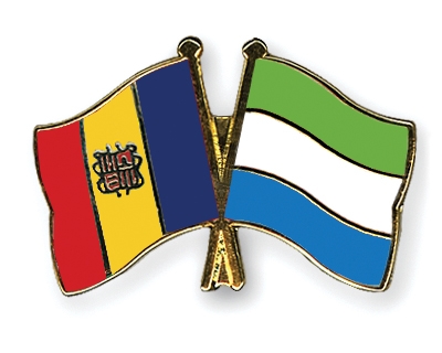 Fahnen Pins Andorra Sierra-Leone