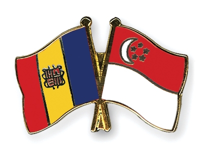 Fahnen Pins Andorra Singapur