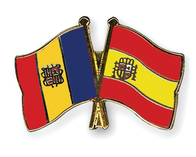 Fahnen Pins Andorra Spanien