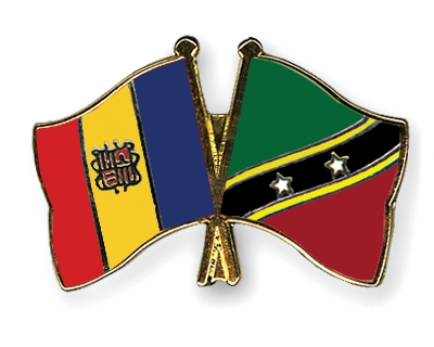 Fahnen Pins Andorra St-Kitts-und-Nevis