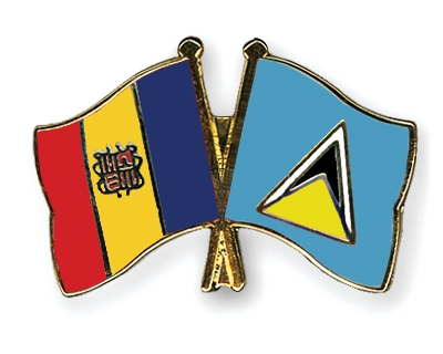 Fahnen Pins Andorra St-Lucia