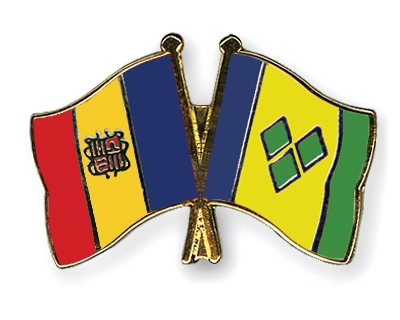 Fahnen Pins Andorra St-Vincent-und-die-Grenadinen