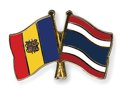 Fahnen Pins Andorra Thailand