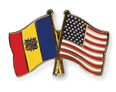 Fahnen Pins Andorra USA