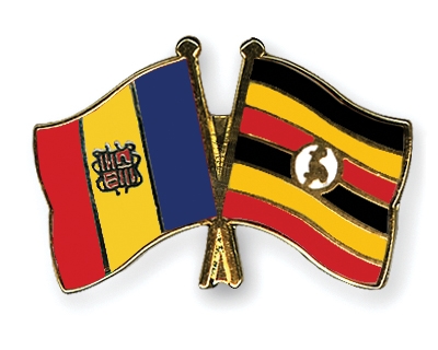 Fahnen Pins Andorra Uganda