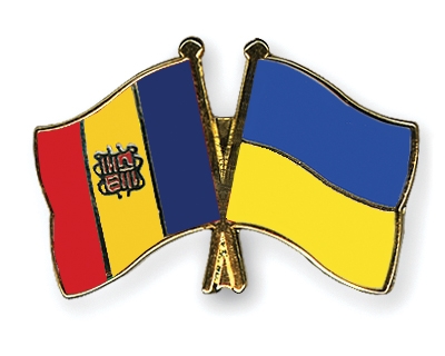Fahnen Pins Andorra Ukraine