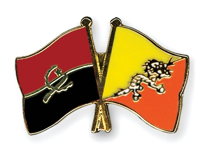 Fahnen Pins Angola Bhutan