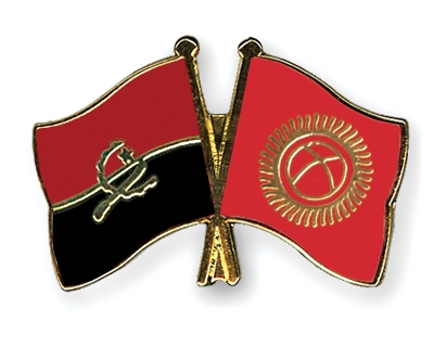 Fahnen Pins Angola Kirgisistan