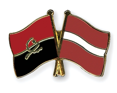 Fahnen Pins Angola Lettland