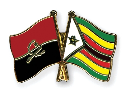 Fahnen Pins Angola Simbabwe