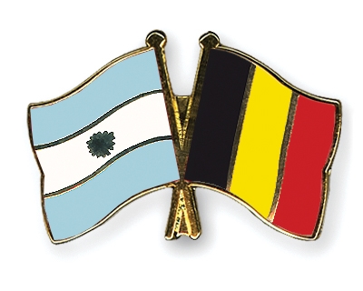 Fahnen Pins Argentinien Belgien