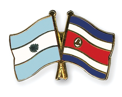 Fahnen Pins Argentinien Costa-Rica