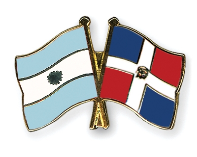 Fahnen Pins Argentinien Dominikanische-Republik