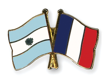 Fahnen Pins Argentinien Frankreich