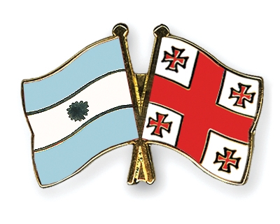 Fahnen Pins Argentinien Georgien