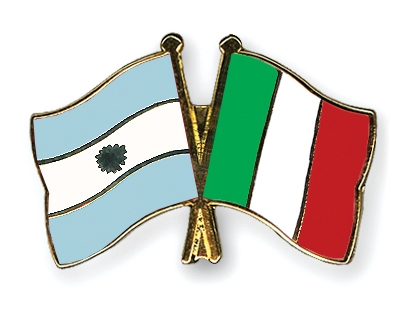 Fahnen Pins Argentinien Italien