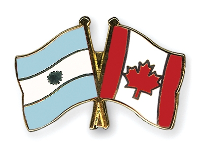Fahnen Pins Argentinien Kanada