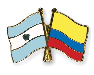 Fahnen Pins Argentinien Kolumbien