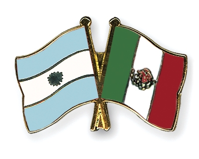 Fahnen Pins Argentinien Mexiko
