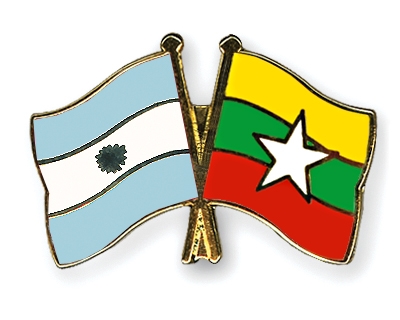 Fahnen Pins Argentinien Myanmar