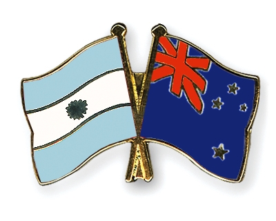 Fahnen Pins Argentinien Neuseeland