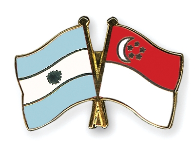 Fahnen Pins Argentinien Singapur