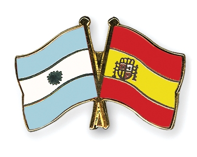 Fahnen Pins Argentinien Spanien