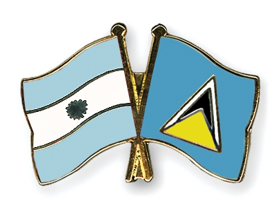 Fahnen Pins Argentinien St-Lucia