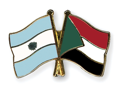 Fahnen Pins Argentinien Sudan