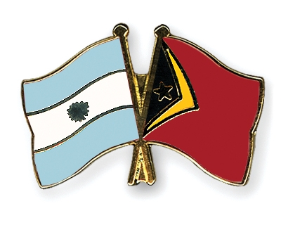 Fahnen Pins Argentinien Timor-Leste
