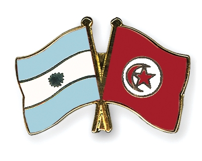 Fahnen Pins Argentinien Tunesien