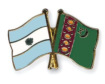 Fahnen Pins Argentinien Turkmenistan